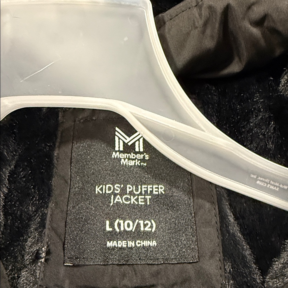 Members Mark black girls puffer jacket - Picture 2 of 8